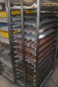 *Stainless Steel Tray Rack with Trays