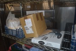 *Contents of Storage Rack (lot 129) to Include Assorted Packaging, Labels, etc.