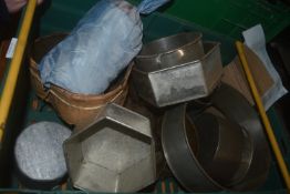 *Crate of Assorted Shaped Baking Tins