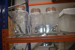 *3x Kilner Jar Drinks Dispensers (1x 8L, 2x 5L)