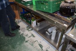 *Mobile Stainless Steel Preparation Table with Undershelf 180x65cm x 80cm high