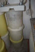 *3x Plastic Flour Bins and a Flour Bin Trolley