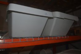 *2x Plastic Flour Tubs