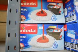 *2x Vileda Turbo Smart Mops & Buckets
