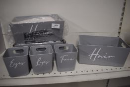 *3x Hair, Eyes, Lips, & Face Grey & White Tub Bundles