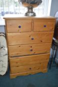Solid Pine Two over Four Chest of Drawers