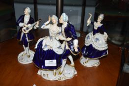 3x Royal Duux Musical Figurines