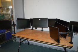 5x Pairs of Monitors on Double Stands (mainly Acer)