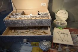 Quantity of Costume Jewellery, Jewellery Boxes, and Trinket Boxes