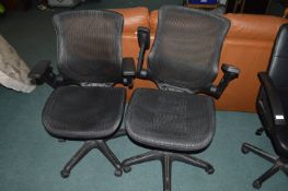 *Pair of Mesh Back Managers Chairs