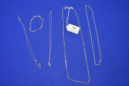 5x Sterling Silver Chains ~22g total