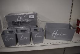 *3x Hair, Eyes, Lips, & Face Grey & White Tub Bundles