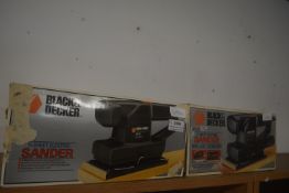 2x Black & Decker BD157 1/3 Sheet Electric Sanders