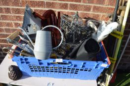 Basket of Decorative Garden Items