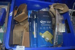 Plastic Box of Mortise Locks, Yale Locks, and Other Ironmongery