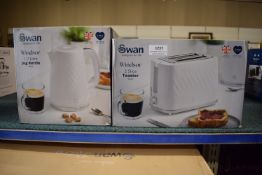 *Swan White Toaster & Kettle (salvage)
