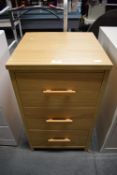 Wood Effect Three Drawer Unit