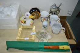 Pottery and Glassware plus Hohner Recorder