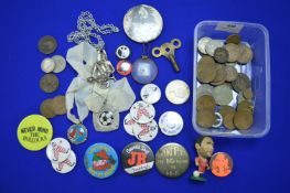 Vintage Collectibles Including Badges, Coins, etc.