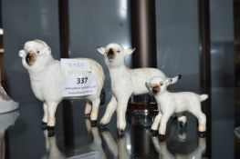 Beswick Sheep and 2x Lambs