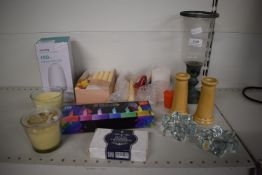 Quantity of Candles, Holders, Oils, etc.