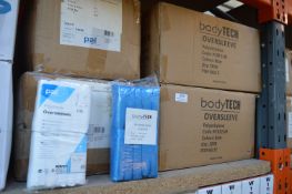 *4x Boxes of Blue and 2x Boxes of White Disposable Over Sleeves ~2000x per Box