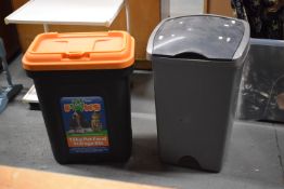 15kg Pet Food Storage Bin and a Plastic Bin