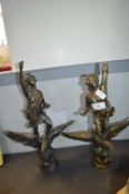 Pair of Spelter Figures (AF)