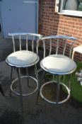 Pair of Chrome Barstools