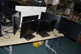 2x Double and 3x Single Monitor Stands by LG, Samsung, and Acer