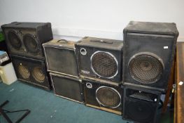 8x Assorted Vintage PA Cab Speakers