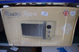 *Swan Retro Cream 800w 20L Microwave (salvage)