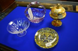 Glass Bowls and Dishes etc. Including West German and Cranberry Glass
