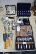 Boxed EPNS Cutlery Sets plus Loose Cutlery