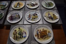 8x Wedgwood Street Sellers of London Series Collectible Plates