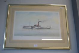 Signed David Bell Print of the Humber Ferry “Wingfield Castle”