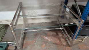 Tubular Chrome & Glass Coffee Table