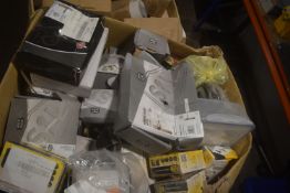 *Box of Door Handles, Combination Key Safes, etc.