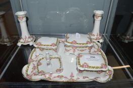 Vintage Austrian Pottery Dressing Set