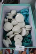 Assorted Sized White Porcelain Doorknobs