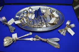 Tray of EPNS and Stainless Steel Cutlery