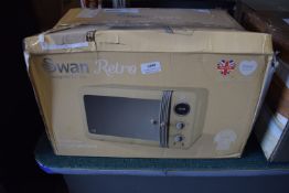 *Swan Retro Cream 800w 20L Microwave (salvage)