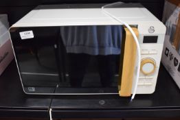 *Swan Cream & Wood Effect Microwave (salvage, plug cut off)