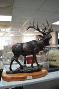 Cast Metal Figure of a Stag
