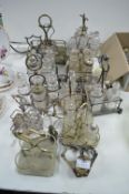 Mixed Lot of Vintage Part Cruet Sets and Bottles