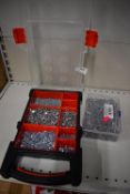 *Organiser Box and Contents Including Machine Screws, Nuts, and Bolts, plus 1x Other Tub and