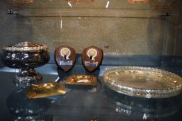 Selection of Decorative Items Including Rose Bowl, Ashtrays, Tray, etc.