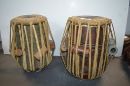 Pair of Indian Tabla Drums