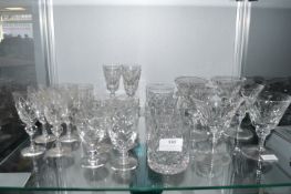 Cut Glass Lead Crystal Wine Glasses and Tumblers, etc.