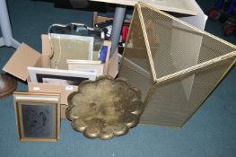 Framed Pictures, Prints, Mirrors, and a Fire Screen